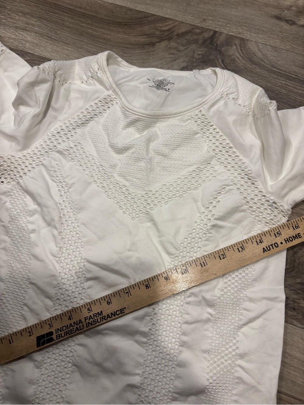 Athleta White Open-Knit Crewneck Sweatshirt - Picture 6 of 10